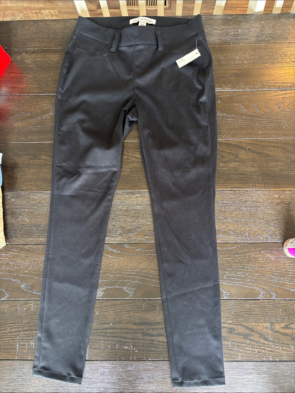 Amazon Essentials Black Stretch Slim Chinos for Women